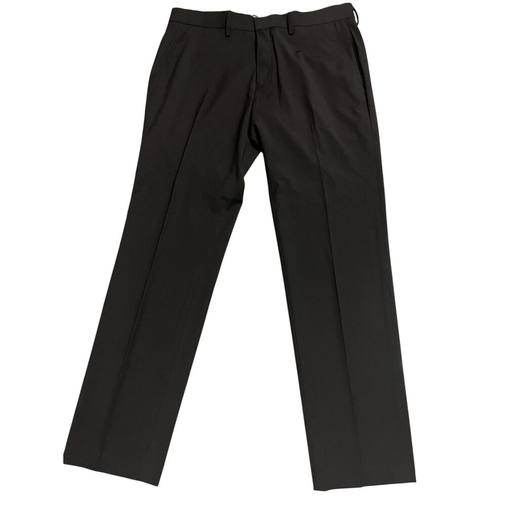 Mens J.M. Haggar Premium Stretch Suit Pants Ultra Slim Black 34x30 NWT